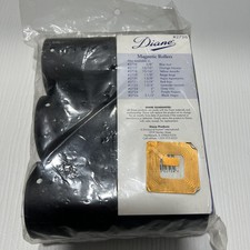 Diane  Super Jumbo  Magnetic Rollers  6 Pack-Black  2 1/2"  NEW