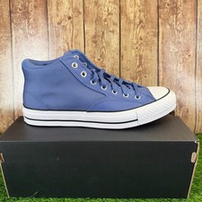 Converse CTAS Malden Street Mid Shoes Mens Size 10 Indigo Storm Blue Canvas Nw