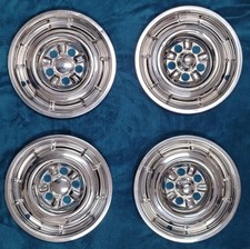 1964 1965 1966 Mercury Comet Cyclone Chrome Hubcaps Set Of 4