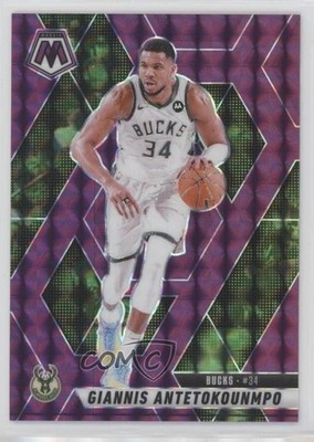 2024-25 Panini Mosaic Purple Mosaic Prizm 76/99 Giannis Antetokounmpo #13 1k9t