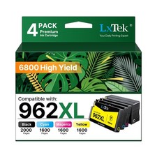 LxTek 962XL Ink Cartridges Combo Pack for HP Ink 962 962XL 9010 9015 Use with...
