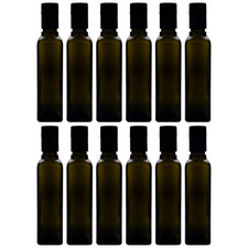 12x 250ml Essig-/Ölflasche Klarglas für Öl