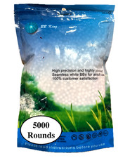 BB KING AIRSOFT BB's 5000 ROUND 0.20g HIGH PRECISION SEAMLESS 6mm 1 Kg WHITE BBs