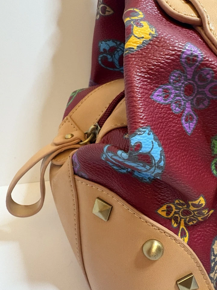 SHARIF 1827 XL Pebble Leather Tote Satchel * RARE * Geometric Art Designer Bag!! - Image 4 of 4