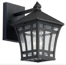 Generation Lighting Herrington Matte Black Outdoor Lantern Sconce Coach Light