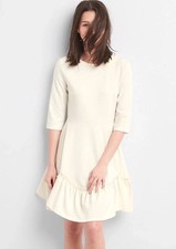 Gap Snow Cap Ruffle Hem Dress #223889 NWT! 4 Petite 4P