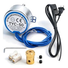 Efficient 2.5-3 RPM Synchronous Turntable Motor with Flexible Coupling Kit