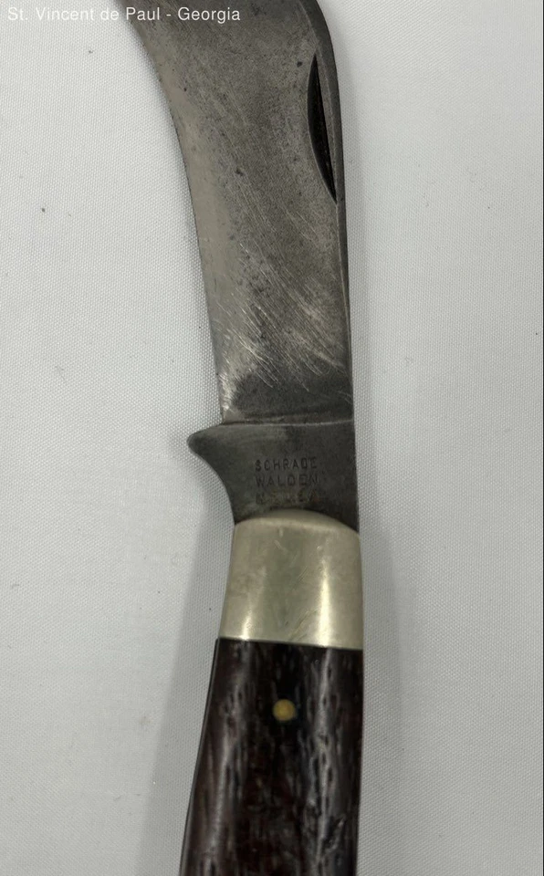 Cuchillo Plegable Vintage Schrade Walden #136 Hawkbill Hecho en Nueva York Hecho en EE. UU. Excelente Foto 3 de 4