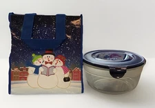Lock & Lock Christmas Food Storage Containers W/ Matching Gift Bags- New!