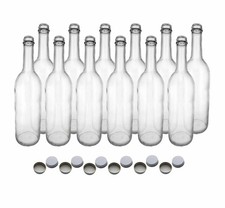 750 ml Clear Screw Cap Wine Bottles With 28 mm Metal Screw Caps For Wine Making