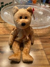 Ty Beanie Baby (Retired) Cashew the Bear DOB 4-22-2000