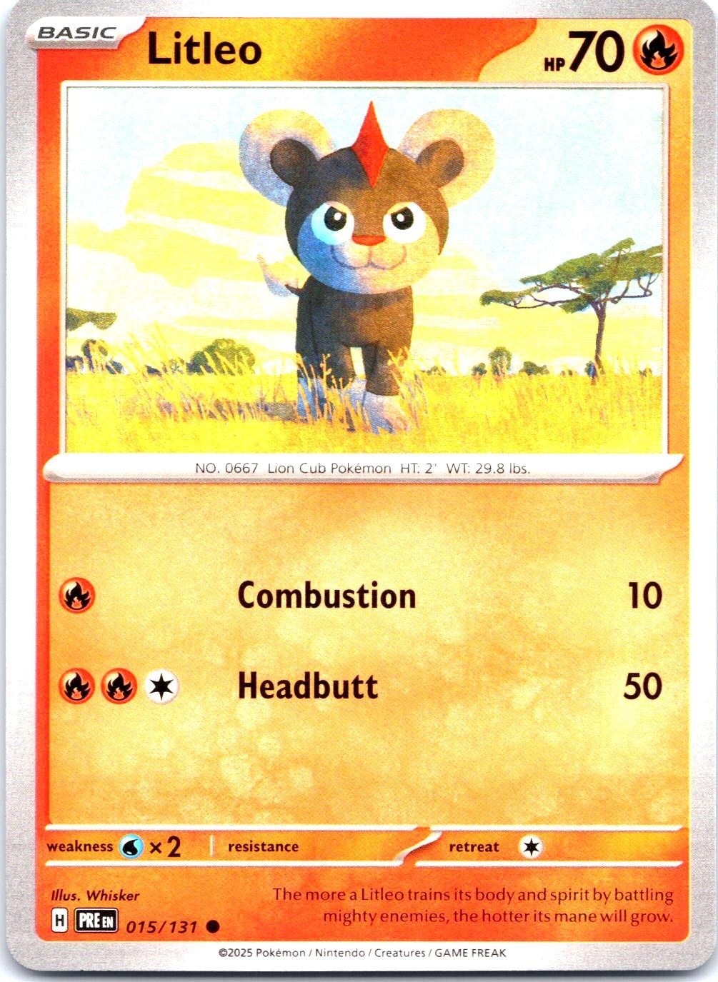 LITLEO 015/131 COMMON SV: PRISMATIC EVOLUTIONS POKEMON NM/M