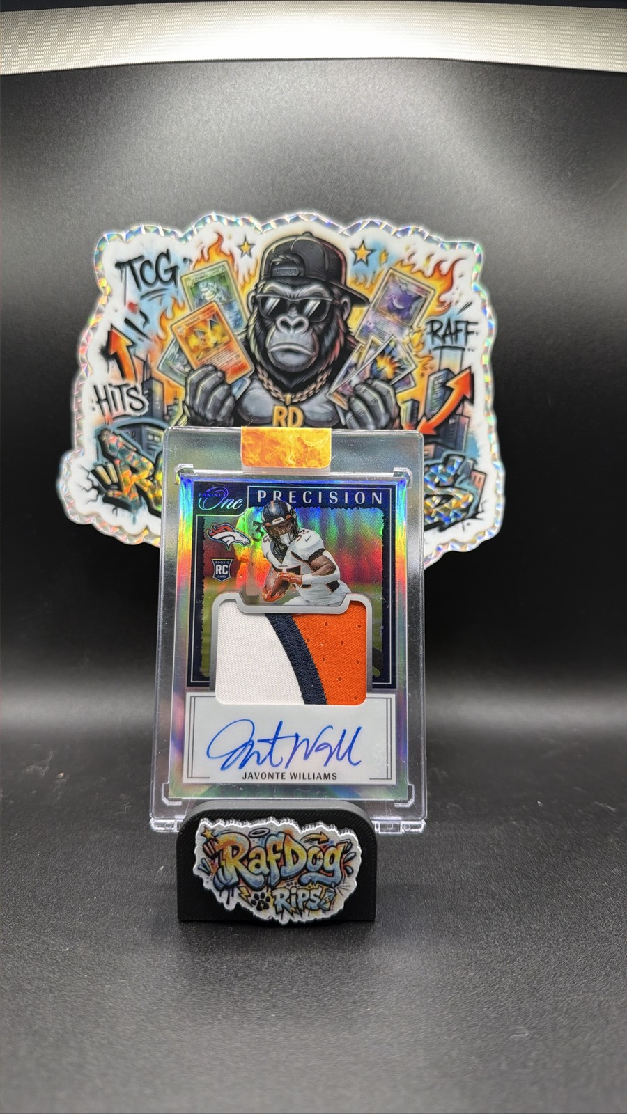 2021 Panini One Javonte Williams Rookie Dual Patch Auto /99 Broncos