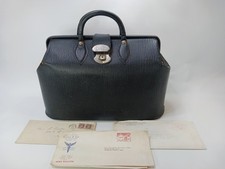 Antique Doctors Gladstone Medical Travel Alligator Grain Leather Satchel