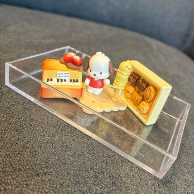 Choco Sanrio Pochacco Mini Figure & Sweet Parts Set, Red Outfit, Biscuit Stand,