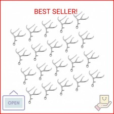 Honbay 20PCS Alloy Deer Antler Charms Pendant for Jewelry Making or DIY Crafts 