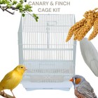 Finch and Canary Bird Starter Cage Kit Cage for Small Birds Travel Cage for Bird