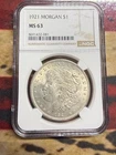 1921 - Morgan Silver Dollar NGC