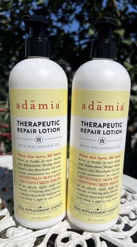 2x Adamia Therapeutic Repair Lotion Olio di Noci di Macadamia Promega 16 oz Confezione da 2 - Foto 1 di 2