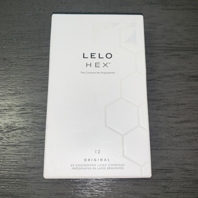 Lelo Hex Re-engineered Lubricated Latex Condoms 12 per pkg EXP 5/2029 NEW