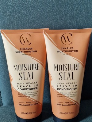2 x Charles Worthington Moisture Seal Haarheiler Leave-In Conditioner Neu