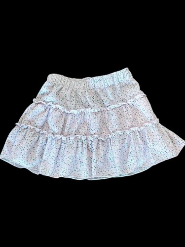 ZARA GIRL'S 7 SKIRT SKORT PINK TEXTURED FLORAL RUFFLE MINI PULL ON 6201/666 - Picture 9 of 13