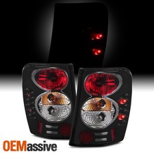 Fits 1999-2004 Jeep Grand Cherokee Black Tail Lights Brake Lamps 2000 2001 2002