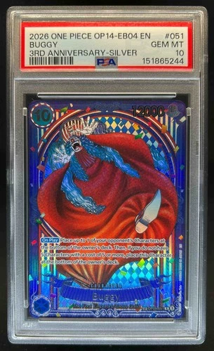 2026 One Piece 3rd Anniversary Buggy Gold #OP09-051 PSA 10 GEM MINT