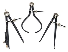 Taytools 777237 8 3 Piece Set Yankee Spring Dividers, Inside (ID) & Outside