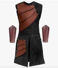 Men s Costume Set RYCUZYNU Knight Viking Pirate Side Laces Size Medium Bracer