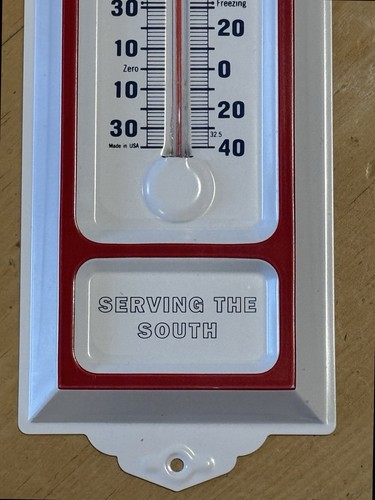 Atlantic Coast Line Railroad Advertising Embossed Thermometer -Serving the South - Picture 5 of 7