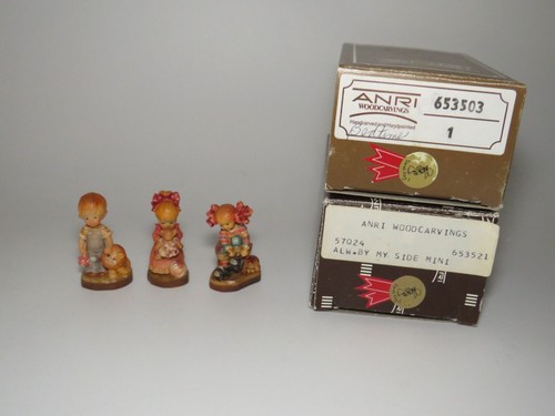 Juego de 5 mini esculturas de madera de Anri Sarah Kay - COMO NUEVO