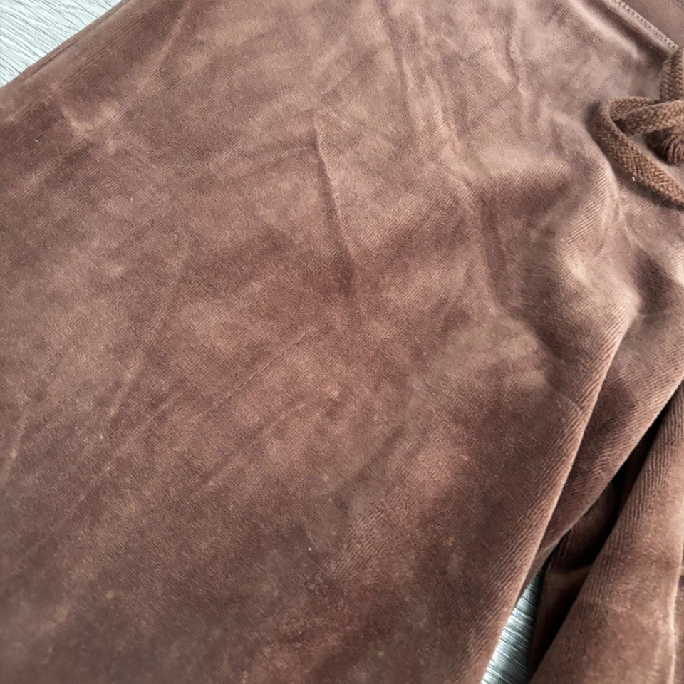 Calça cropped lounge gaúcho boho marrom chocolate y2k veludo perna larga M - Imagem 2 de 4