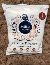 Millie Moon Luxury Baby Diapers Size 1 Sample Pack 2 Count, 6 11 lbs