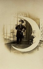 RPPC Real Photo Paper Moon Postcard General Tom Thumb Circus PT Barnum Ex Cond 