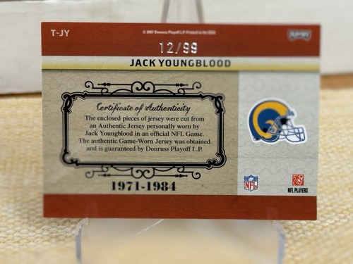 2007 Playoff National Treasures Timeline Jack Youngblood Game Worn Jersey /99 - Bild 2 von 2