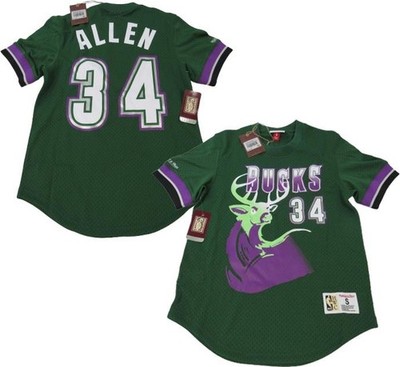 1996 Ray Allen #34 Milwaukee Bucks Mens Sizes Mitchell & Ness Mesh Jersey $110