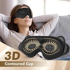 Weighted Sleep Eye Mask 3D Contoured Blackout Side Sleeper No Pressure