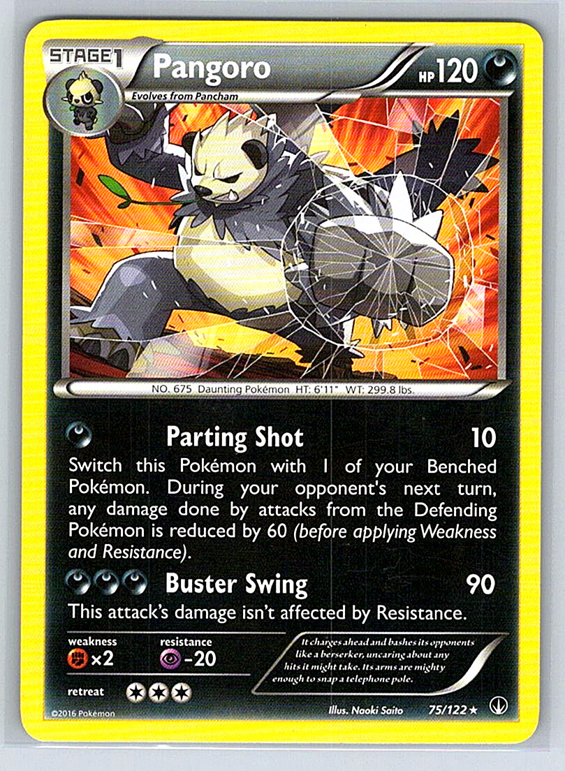 Pangoro 75/122 Breakpoint NM or LP Pokemon Card