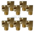 10 Pack 1/8" NPT Brass Street Elbow 90 Degree Pipe Thread Fitting Male Female
