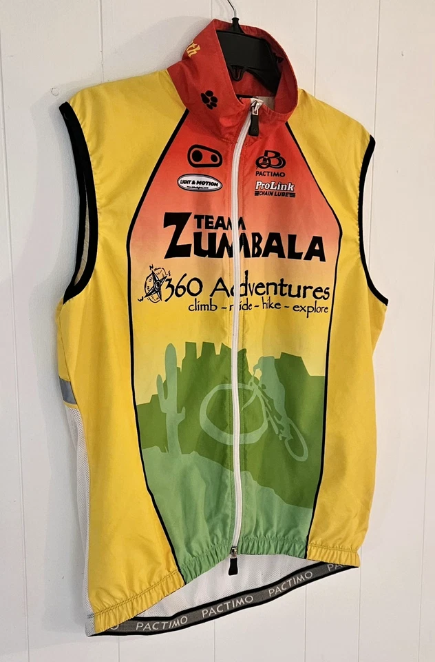 Pactimo Cycling Wind Men's Colorful Vest LARGE - Image 3 of 4