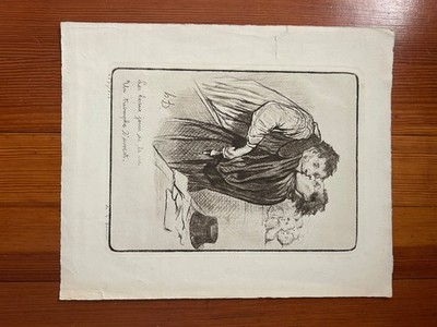 Daumier lithograph  Les beaux jours de la vie Un triomphe d avocat. 