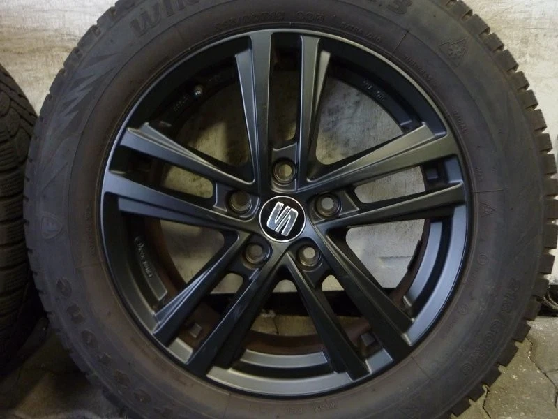 WINTERREIFEN ALUFELGEN ORIGINAL SEAT ATECA 5FP ABRERA II SCHWARZ 215/60 R16 - Bild 4 von 4