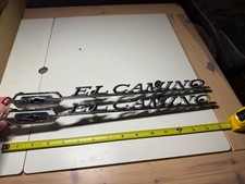 66 1966 Chevy El Camino Bed Side Emblems Set Oem 7584559
