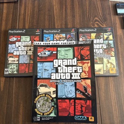 Grand Theft Auto (PS2 Playstation 2) Game Bundle GTA III, Vice City, San Andreas