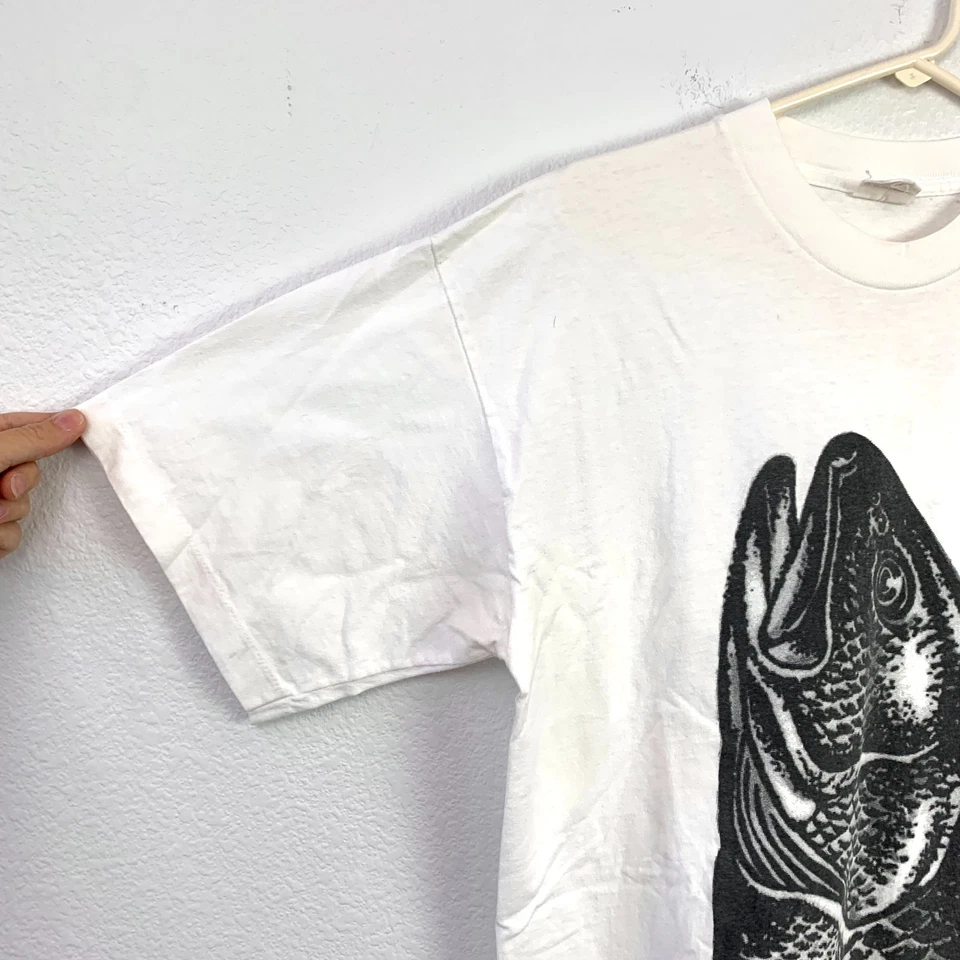 Vintage Red Thing You Make My Reel Sing Fish Tee T-Shirt Large Excel - Image 2 of 4