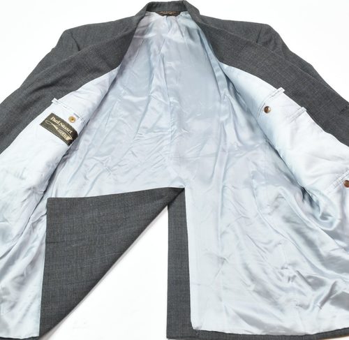 Paul Stuart WESTGATE Suit Mens 43L Dark Gray Blue Wool Two-Button Classic - Picture 13 of 23