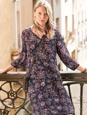 GARNET HILL Dress Floral Sheath Cottagecore Silk 10 Missing liner