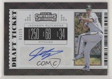 2019 Panini Contenders Draft Picks Diamond Ticket 1/15 Jackson Rutledge Auto t2a