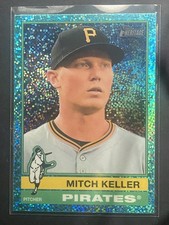 2025 Topps Heritage Chrome Aqua Sparkle #146 Mitch Keller Pittsburgh Pirates